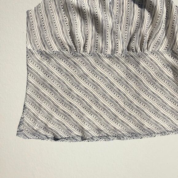 Y2K striped halter style surplice wrap top Worthington office siren boho chic - Picture 3 of 7